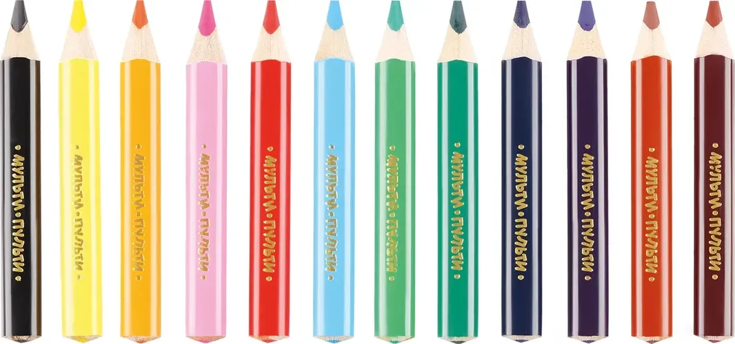 Набор карандашей Мульти-Пульти Енот на лугу, цветные, утолщенные, трехгранные, укороченные, CP_14757, 12 цветов, купить недорого