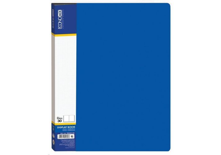 Папка пластиковая 80 файловая А4,синяя E30608-02 Сигнум