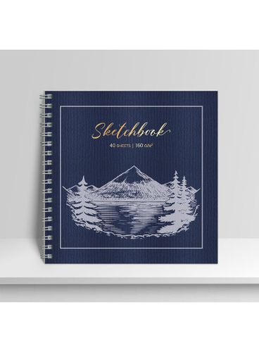 Sketchpad 195*195mm 40l., tepalik, 160gr/m2 "Ko'l"