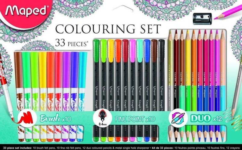 Chizma uchun to'plam Maped COLOURING SET IN BOX 897417