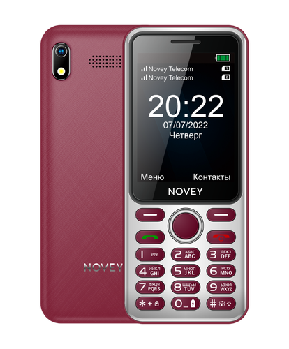 Мобильный телефон Novey A60, 32MB / 32MB, Dark-Red