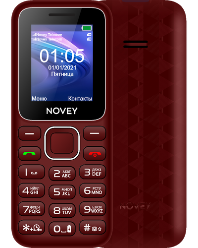 Mobil telefon Novey 105, 32MB / 32MB, Red