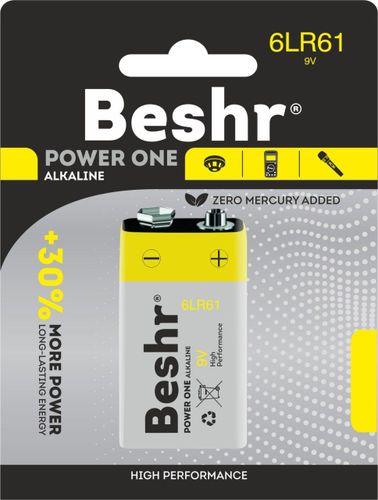 Батарейки Beshr Power one alkaline 6LR61