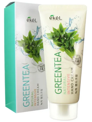 Yashil choy bilan namlantiruvchi Ekel qo'l kremi Natural Intensive Hand Cream Green Tea, купить недорого