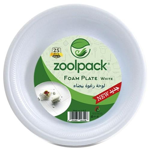 Тарелки из пенапласта Zoolpack, White