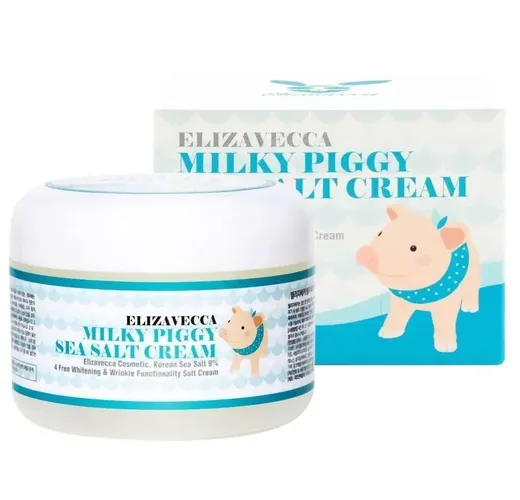 Kollagen va dengiz tuzi bilan yuz kremi Elizavecca Milky Piggy Sea Salt Cream