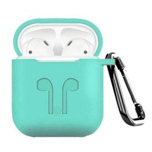 AirPods uchun qisqichli bo'rttirma silikon g'ilof, Mint