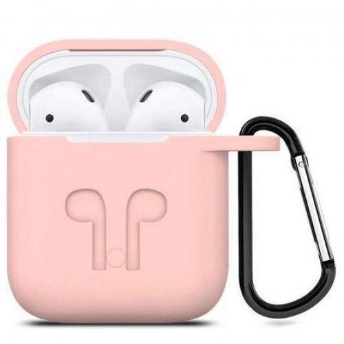 AirPods uchun qisqichli bo'rttirma silikon g'ilof, Powder