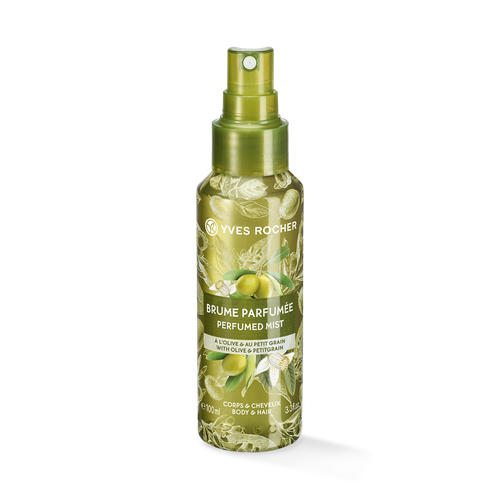 Parfyumlangan tana va soch spreyi Yves Rocher, Olive-Petitgrain, 100 ml