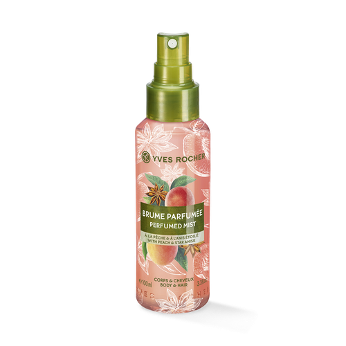 Parfyumlangan tana va soch spreyi Yves Rocher, Peach-Anise, 100 ml