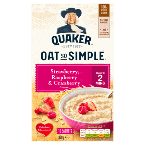 Kasha Quaker Oat So Simple "Strawberry-Raspberry-Cranberry"