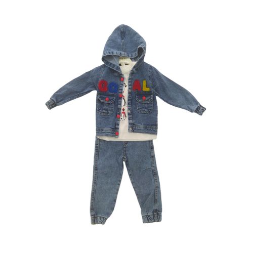 Детский джинсовый костюм тройка donino baby BB4545