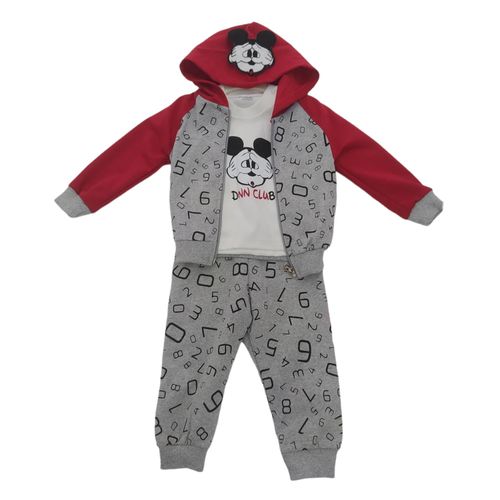 Детский комплект тройка Donino Baby BB40329, Красный-Серый