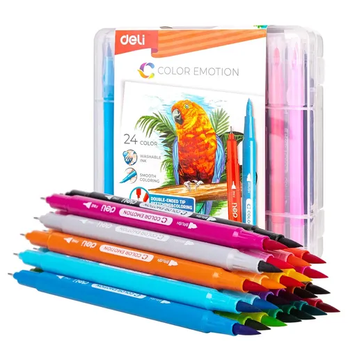 Фломастеры Deli Color Emotion C151-24, купить недорого