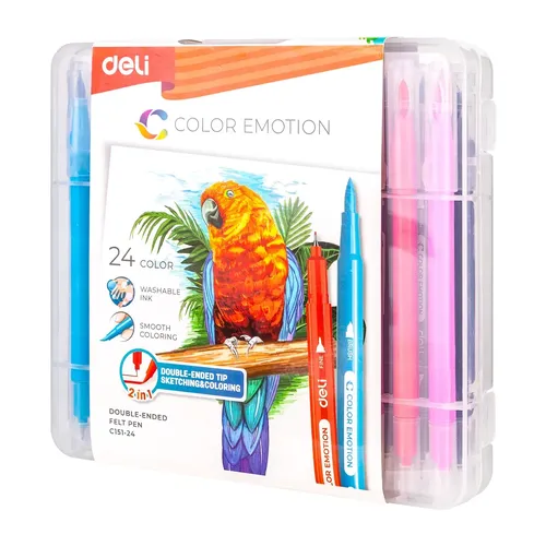 Фломастеры Deli Color Emotion C151-24, в Узбекистане