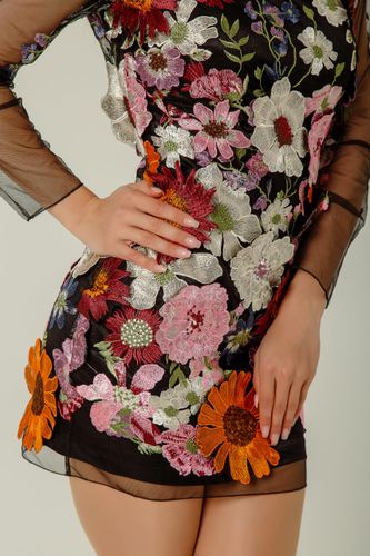 Платье Alasia с вышивкой "Павлин" 7855, фото