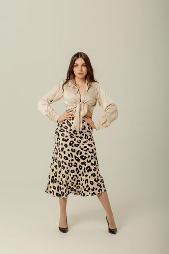 Шелковая юбка Alasia "Леопард" 90169
