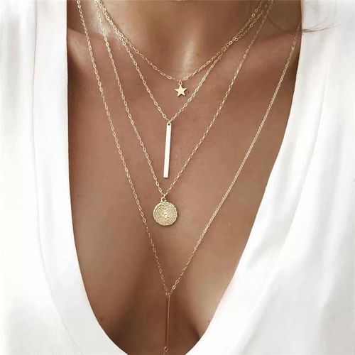 Четырёхслойное колье-цепочка Azari Jewelry