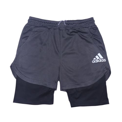 Шорты с подкладом Adidas 200-202 Replica, Темно-серый