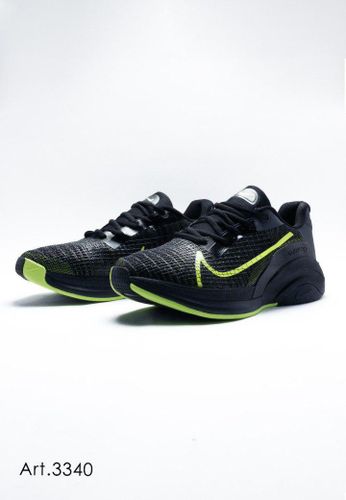 Кроссовки Nike 650 - 3340 Replica, Черный-Салатовый
