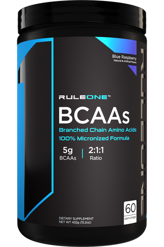 Aminokislotalar BCAAs Rule One, Blue Raspberry, 60 порций