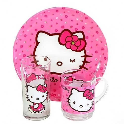 Bolalar uchun idishlar to'plami Hello Kitty J2288