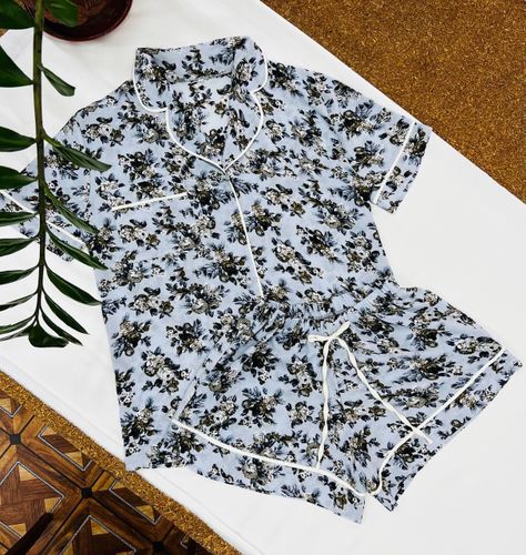 Пижама серая (шортики ХБ в цветочек) Maysar 125, купить недорого