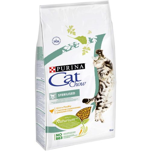 Parranda go'shti bilan sterillangan quruq ovqat CAT CHOW, 1 dona, 15 kg