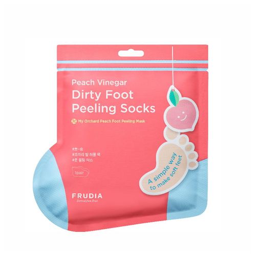 Pedikyur uchun paypoq-niqob Frudia Peach Vinegar Dirty Foot Peeling Socks