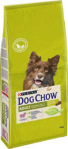 Сухой корм DOG CHOW для взрослых собак с ягненком, 1 шт, 14 кг