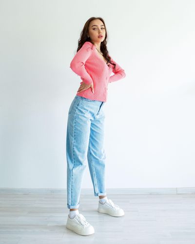 Kardigan slim fit Pink Island 2w5-592, Коралловый, купить недорого