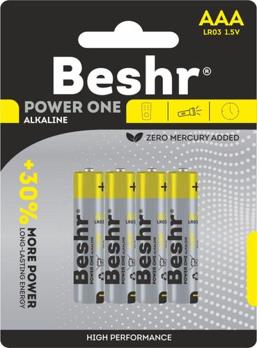 Батарейки Beshr Power one alkaline LR03, 4.0, купить недорого