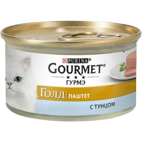 Влажный корм для кошек Gourmet Gold паштет с тунцом, 5 шт, 85 гр