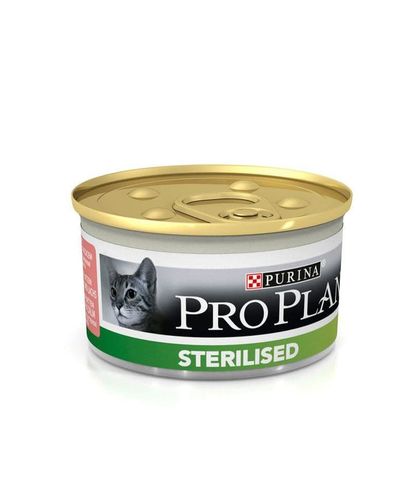 Влажный корм для стерилизованных кошек Purina Pro Plan Cat с тунцом и лососем, 5 шт, 85 гр