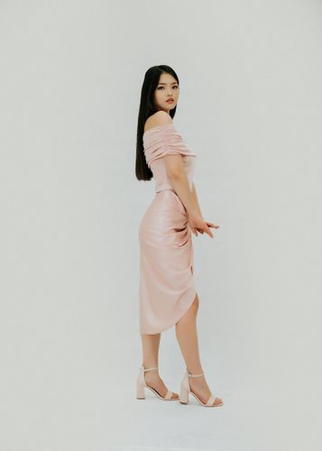 Платье Rengin 7010, Светло-Розовый, купить недорого