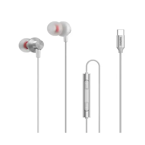 Внутриканальные наушники Remax RM-560 Metal Wired Earphone for Type-C, White, купить недорого