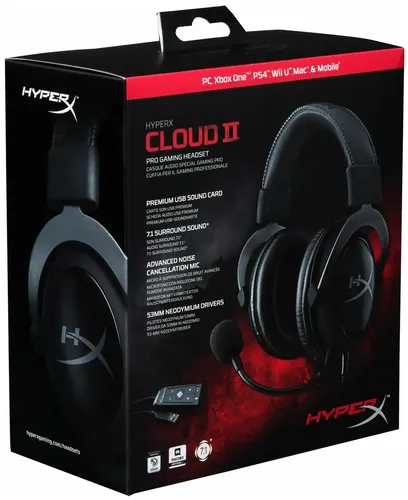 Наушники HyperX Cloud II - Pro Gaming Headset (KHX-HSCP-GM), в Узбекистане