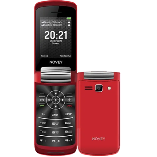 Tugmali telefon Novey A77, 32/32 MB, Qizil, Dual, купить недорого