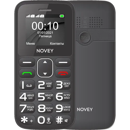 Кнопочный телефон Novey B10, 32/32 MB, Черный, Dual