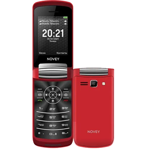 Tugmali telefon Novey A77, 32/32 MB, Qizil, Dual