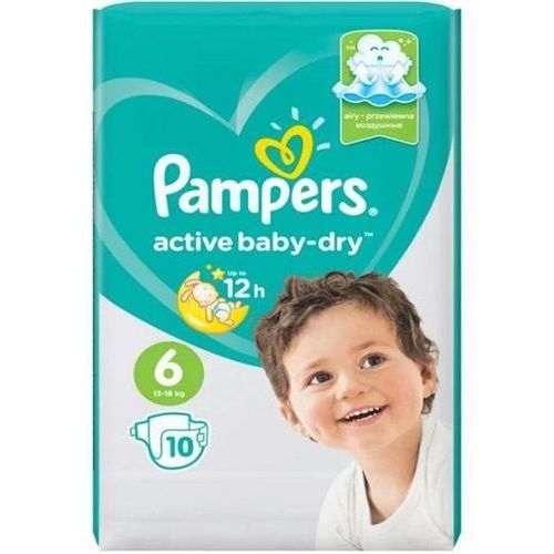 Подгузники Pampers Active Baby dry, 10 шт, Размер 6 на 13-18 кг