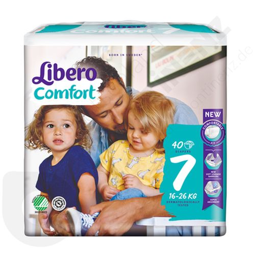 Подгузники Libero Comfort "7" (16-26кг) 40 шт, купить недорого