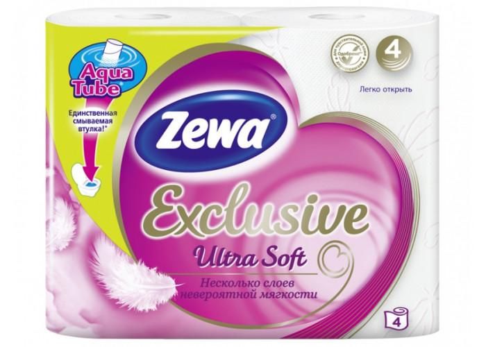 Туалетная Бумага Zewa Exclusive Ultra Soft 4 слоя, 4 рулонов, купить недорого