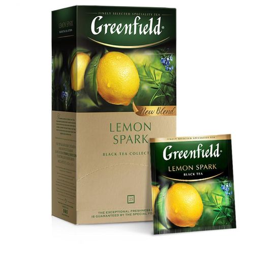 Черный чай Greenfield Lemon spark, 25 шт, купить недорого