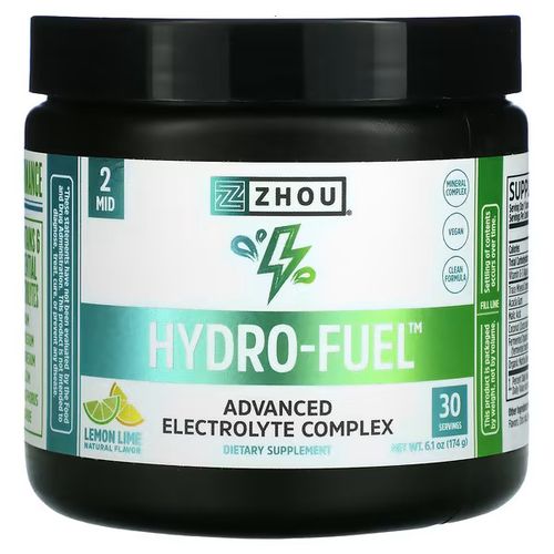 Электролиты Hydro-Fuel от Zhou Nutrition, Лимон лайм, 174 гр