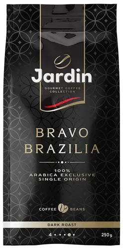 Кофе в зернах Jardin BRAVO BRAZILIA, 250 гр, купить недорого