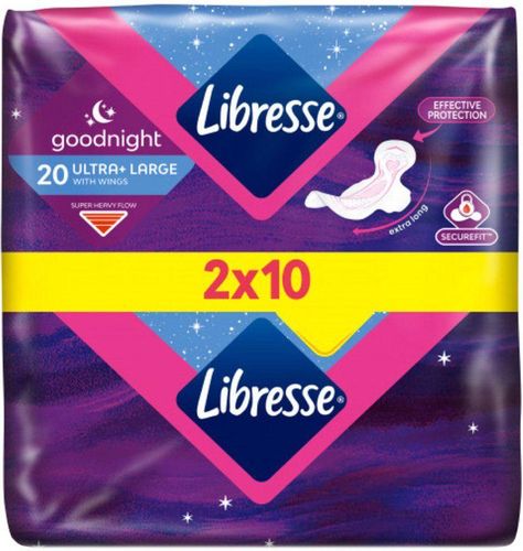 Libresse Ultra+Large GoodNight wing ew prokladkalari 20dona, купить недорого