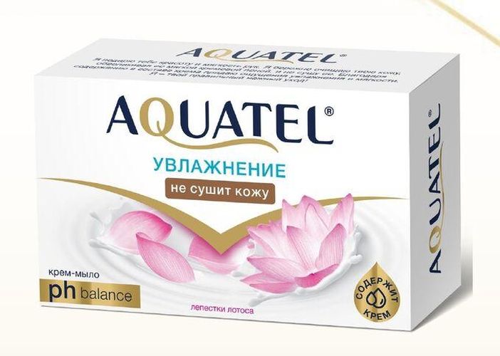Крем-мыло Aquatel лепестки лотоса, 90 гр