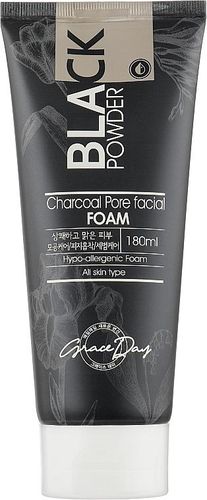 Пенка для умывания Grace Day Black Powder Charcoal Pore Facial Foam