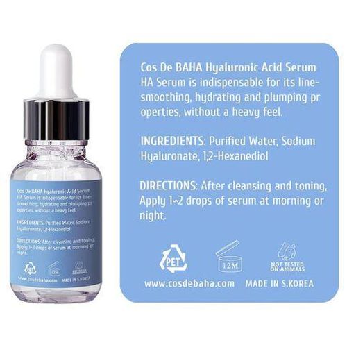 Увлажняющая сыворотка Cos De Baha Pure Hyaluronic Acid Serum, 30 мл, купить недорого